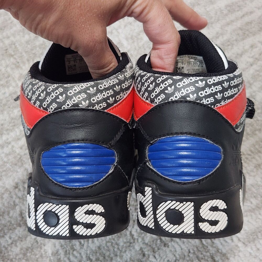Adidas youth Hard Court High J Transmission basketball hi-tops black size 2 - Picture 7 of 10